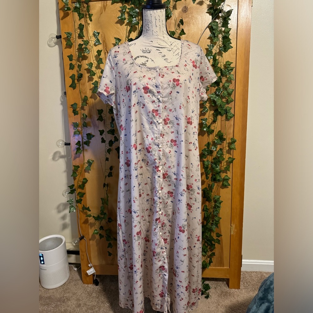 Whimsical floral maxi dress